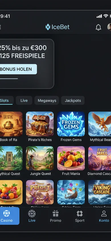 Mobile Erfahrung im Browser – IceBet
